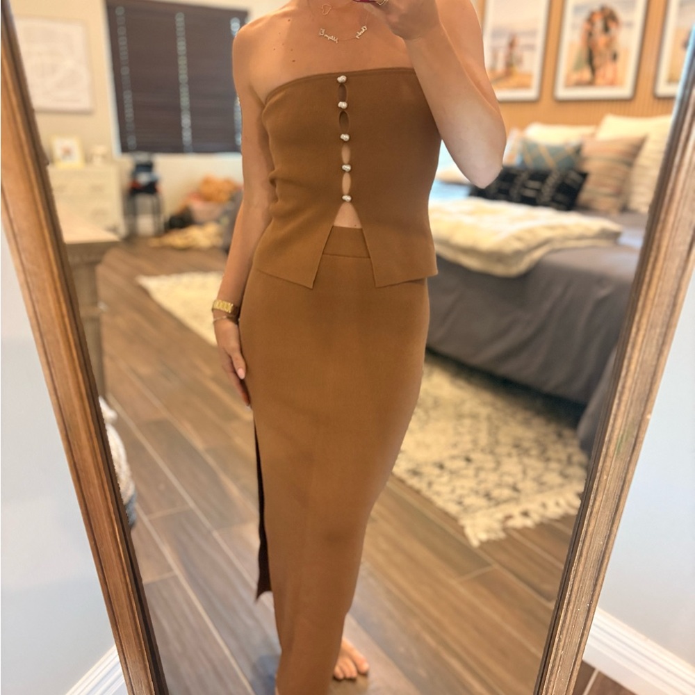 Wild Fable Tan Strapless set